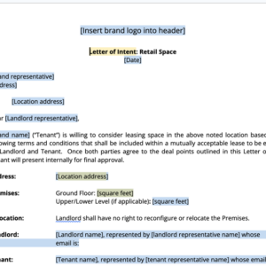 Standard LOI Template