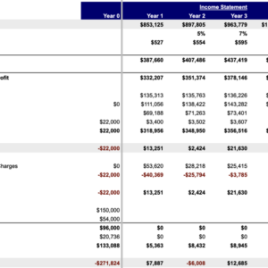 New Store Pro Forma Financial Model